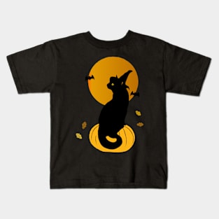 Black Cat for Halloween #2 Kids T-Shirt